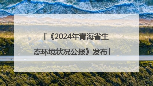 《2024年青海省生态环境状况公报》发布