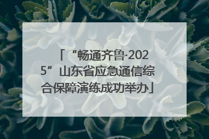 “畅通齐鲁·2025”山东省应急通信综合保障演练成功举办