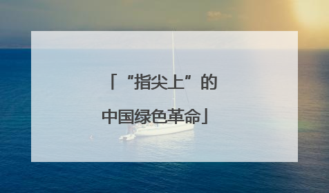“指尖上”的中国绿色革命