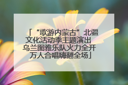 “歌游内蒙古”北疆文化活动季主题演出 乌兰图雅乐队火力全开 万人合唱嗨翻全场