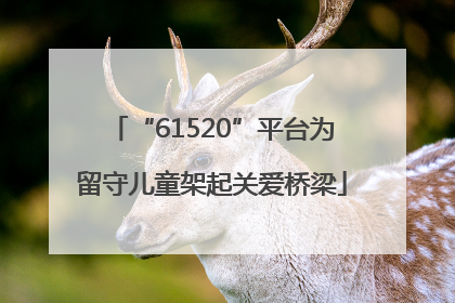 “61520”平台为留守儿童架起关爱桥梁