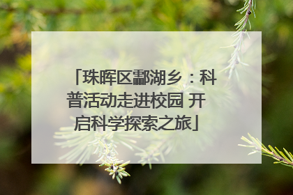 珠晖区酃湖乡：科普活动走进校园 开启科学探索之旅