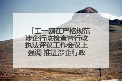 王一鸥在严格规范涉企行政检查暨行政执法评议工作会议上强调 推进涉企行政检查质效大幅提升