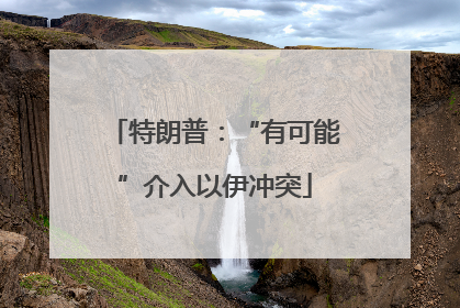 特朗普：“有可能”介入以伊冲突