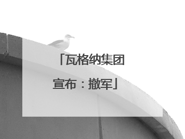 瓦格纳集团宣布：撤军