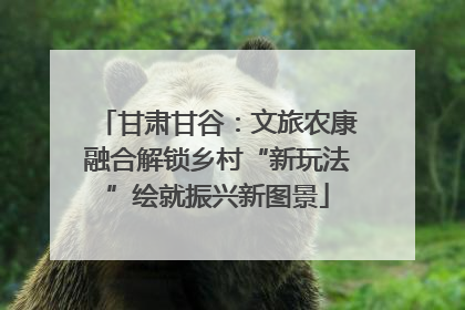 甘肃甘谷：文旅农康融合解锁乡村“新玩法”绘就振兴新图景