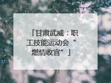 甘肃武威：职工技能运动会“燃情收官”