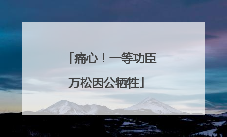 痛心！一等功臣万松因公牺牲