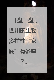 盘一盘，四川的生物多样性“家底”有多厚？