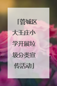 管城区大王庄小学开展垃圾分类宣传活动