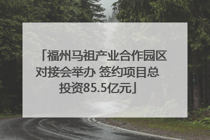 福州马祖产业合作园区对接会举办 签约项目总投资85.5亿元