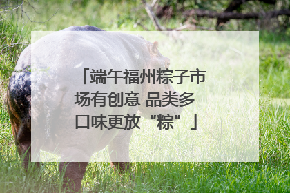 端午福州粽子市场有创意 品类多口味更放“粽”
