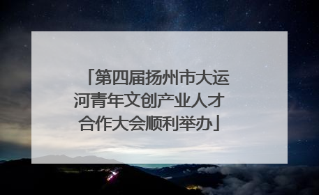 第四届扬州市大运河青年文创产业人才合作大会顺利举办