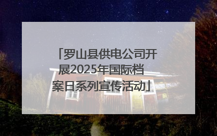 罗山县供电公司开展2025年国际档案日系列宣传活动
