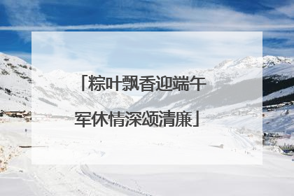 粽叶飘香迎端午 军休情深颂清廉