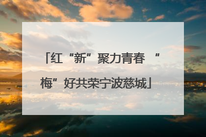 红“新”聚力青春 “梅”好共荣宁波慈城