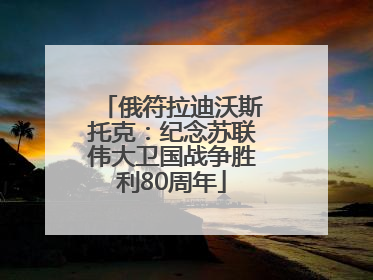 俄符拉迪沃斯托克：纪念苏联伟大卫国战争胜利80周年