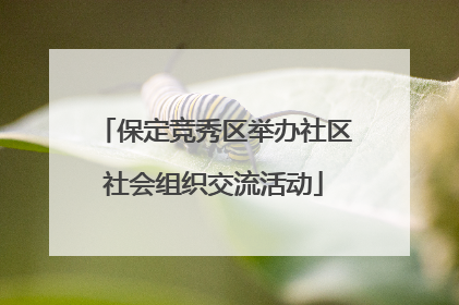 保定竞秀区举办社区社会组织交流活动
