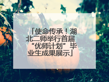 使命传承！湖北二师举行首届“优师计划”毕业生成果展示