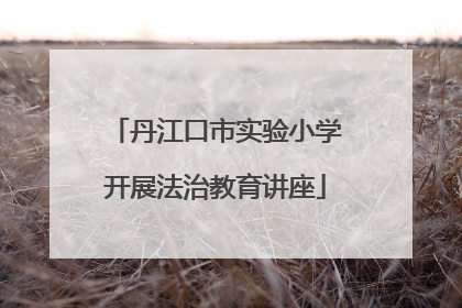 丹江口市实验小学开展法治教育讲座