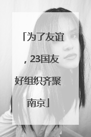 为了友谊，23国友好组织齐聚南京