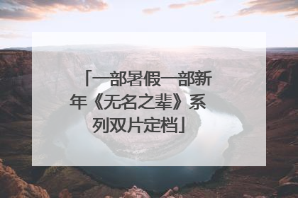 一部暑假一部新年《无名之辈》系列双片定档