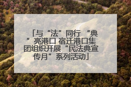 与“法”同行 “典”亮港口 宿迁港口集团组织开展“民法典宣传月”系列活动