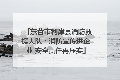 东营市利津县消防救援大队：消防宣传进企业 安全责任再压实