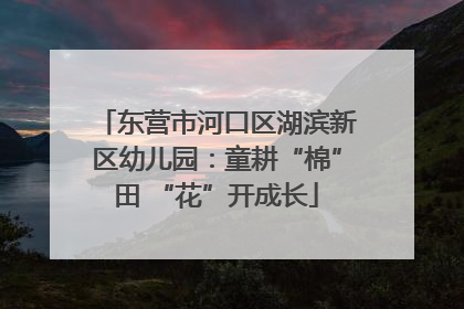 东营市河口区湖滨新区幼儿园：童耕“棉”田 “花”开成长