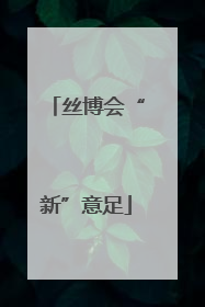 丝博会“新”意足