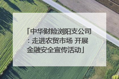 中华财险浏阳支公司：走进农贸市场 开展金融安全宣传活动