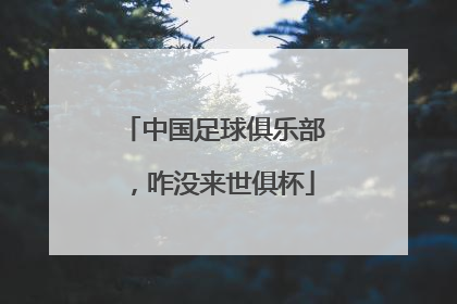 中国足球俱乐部，咋没来世俱杯
