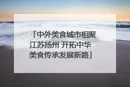 中外美食城市相聚江苏扬州 开拓中华美食传承发展新路