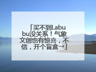 买不到Labubu没关系！气象文创也有惊喜，不信，开个盲盒→