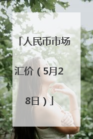 人民币市场汇价（5月28日）