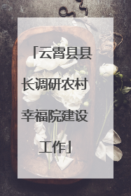 云霄县县长调研农村幸福院建设工作