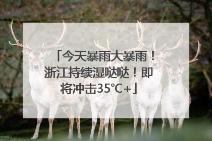 今天暴雨大暴雨！浙江持续湿哒哒！即将冲击35℃+