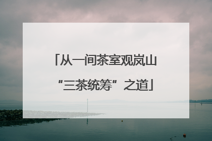 从一间茶室观岚山“三茶统筹”之道