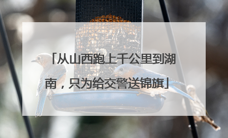 从山西跑上千公里到湖南，只为给交警送锦旗
