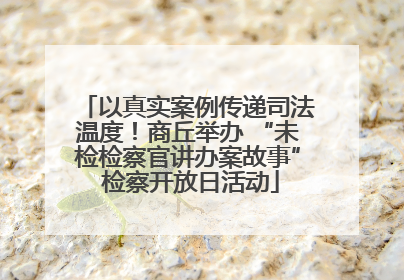 以真实案例传递司法温度！商丘举办 “未检检察官讲办案故事” 检察开放日活动