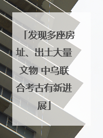 发现多座房址、出土大量文物 中乌联合考古有新进展