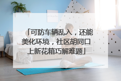 可防车辆乱入，还能美化环境，社区胡同口上新花箱巧解难题