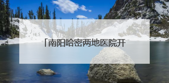 南阳哈密两地医院开展中医学术交流活动