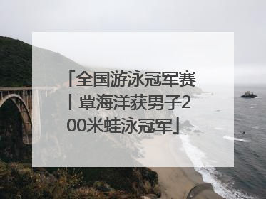 全国游泳冠军赛丨覃海洋获男子200米蛙泳冠军