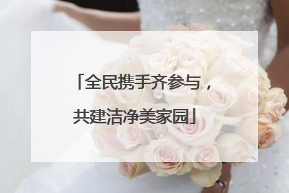 全民携手齐参与，共建洁净美家园
