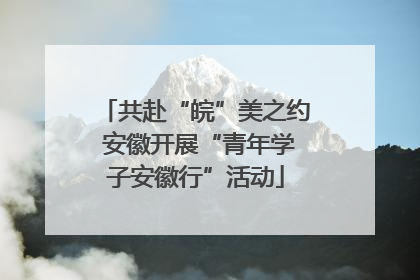 共赴“皖”美之约 安徽开展“青年学子安徽行”活动