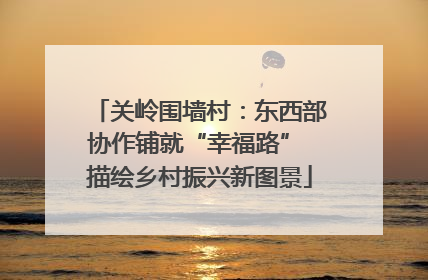 关岭围墙村：东西部协作铺就“幸福路” 描绘乡村振兴新图景