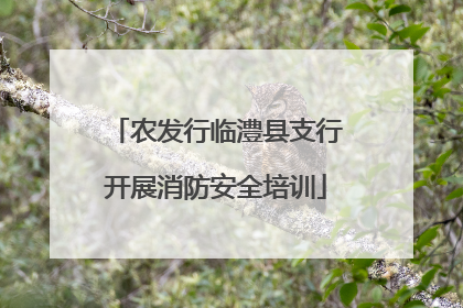 农发行临澧县支行开展消防安全培训