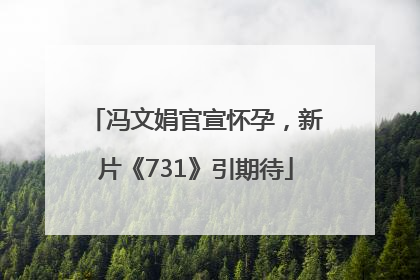冯文娟官宣怀孕，新片《731》引期待