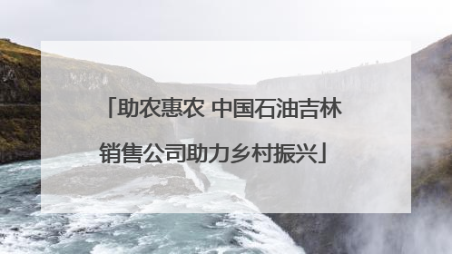 助农惠农 中国石油吉林销售公司助力乡村振兴